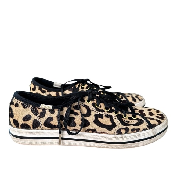 Keds X Kate Spade Leopard Print Sneakers Size 7 - Picture 2 of 9